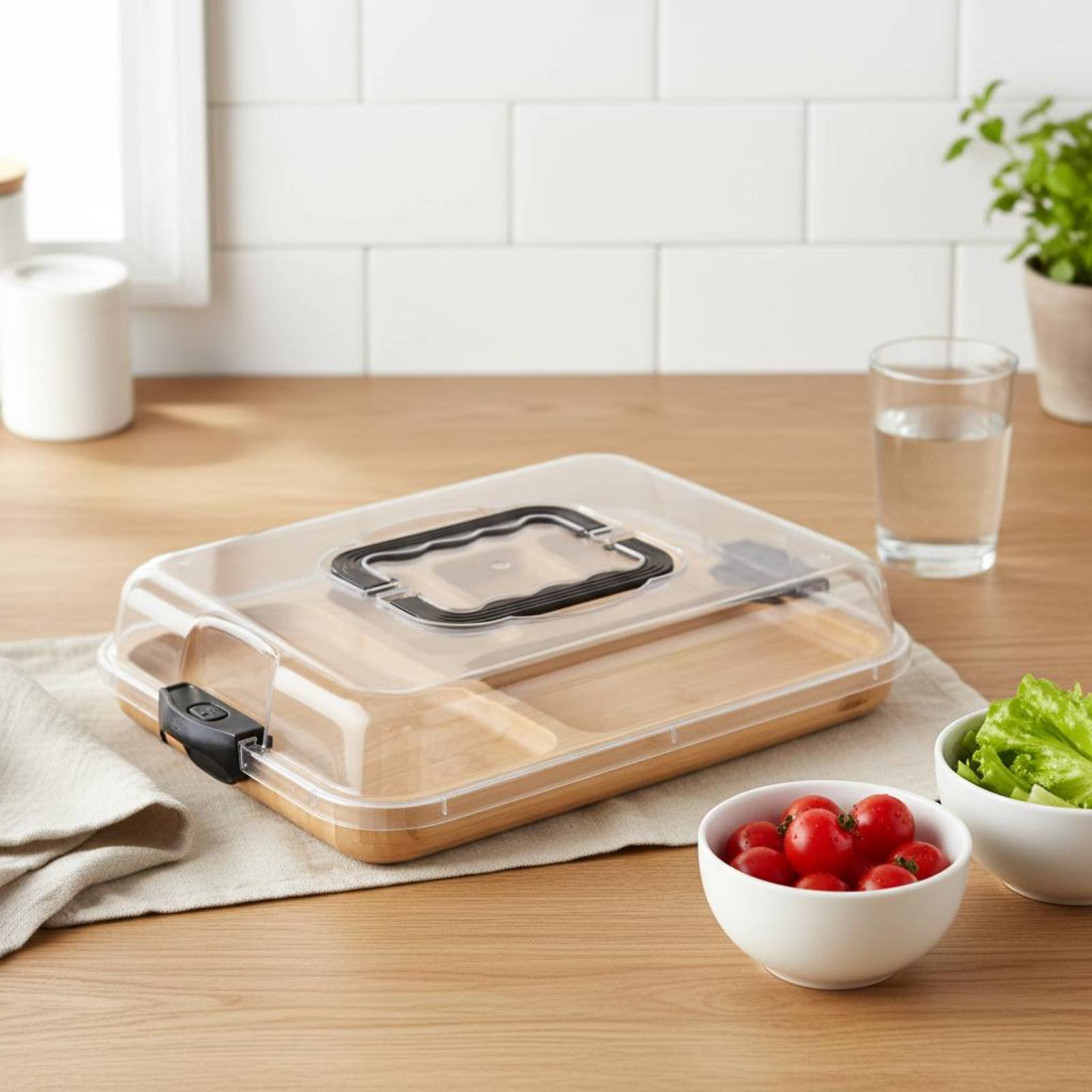 Meal Prep Glass - حاوية طعام زجاجية قابلة لإعادة الاستخدام