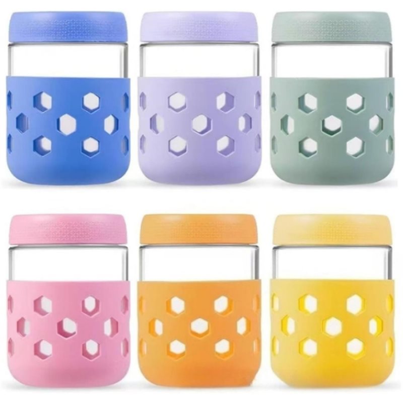 Meal Prep Glass Containers With Lids - أوعية زجاجية ناعمة الملمس مع أغطية
