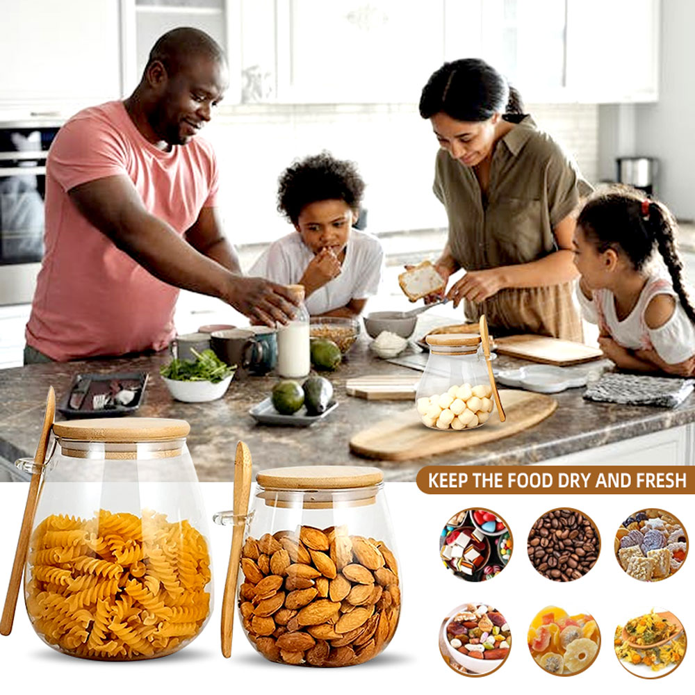 برطمان زجاجي بملعقة وغطاء ، بر - مراجعة Meal Prep Glass Containers With Lids وسعره