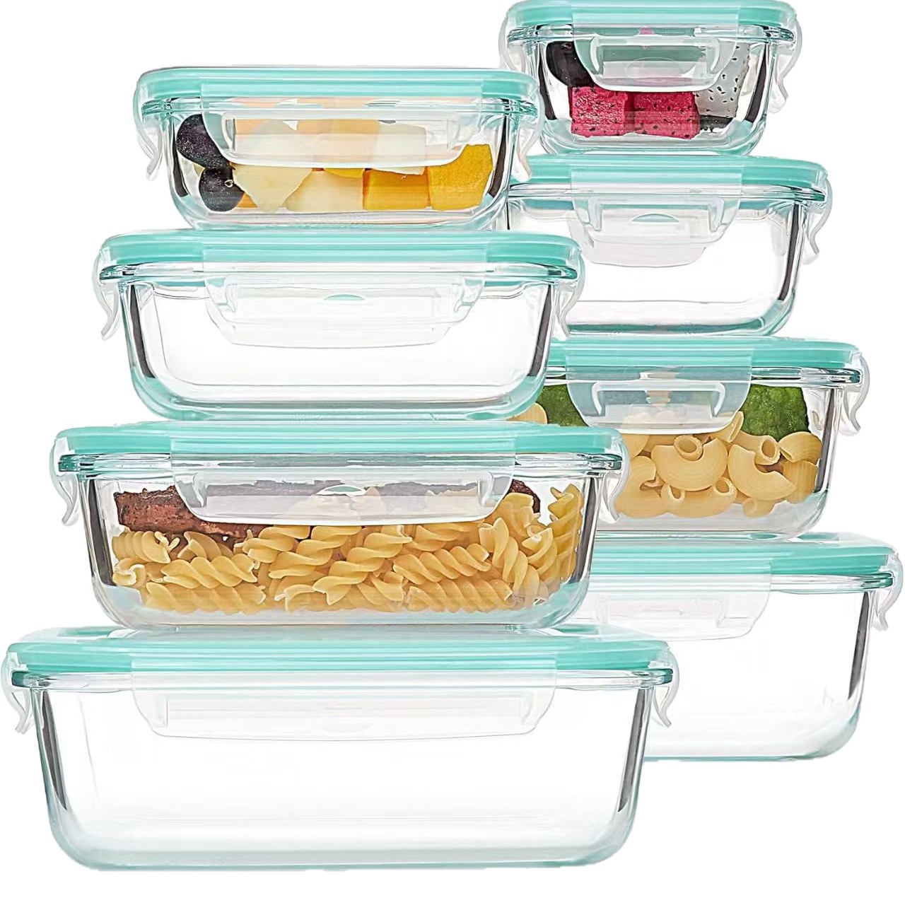 طقم غداء وتخزين زجاجي من 8 قطع - مراجعة Meal Prep Glass وسعره
