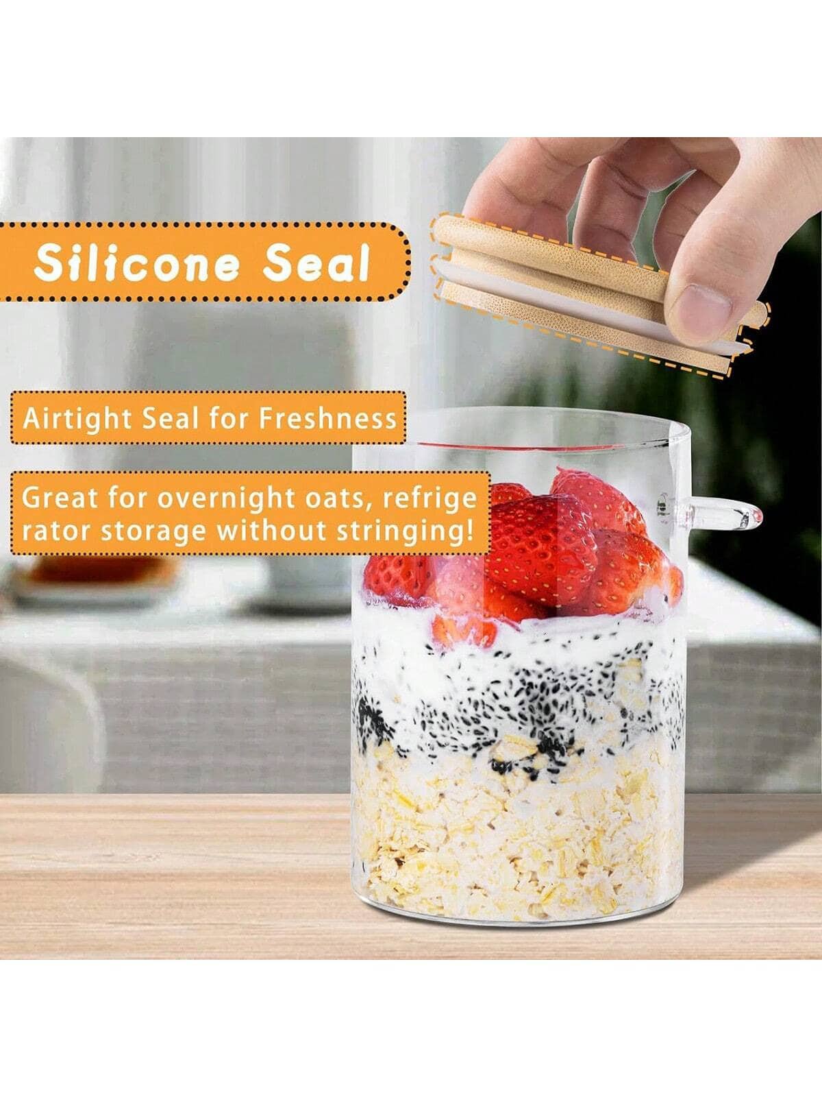 4 عبوات من أوعية الشوفان الليل - مراجعة Meal Prep Yogurt Parfait وسعره