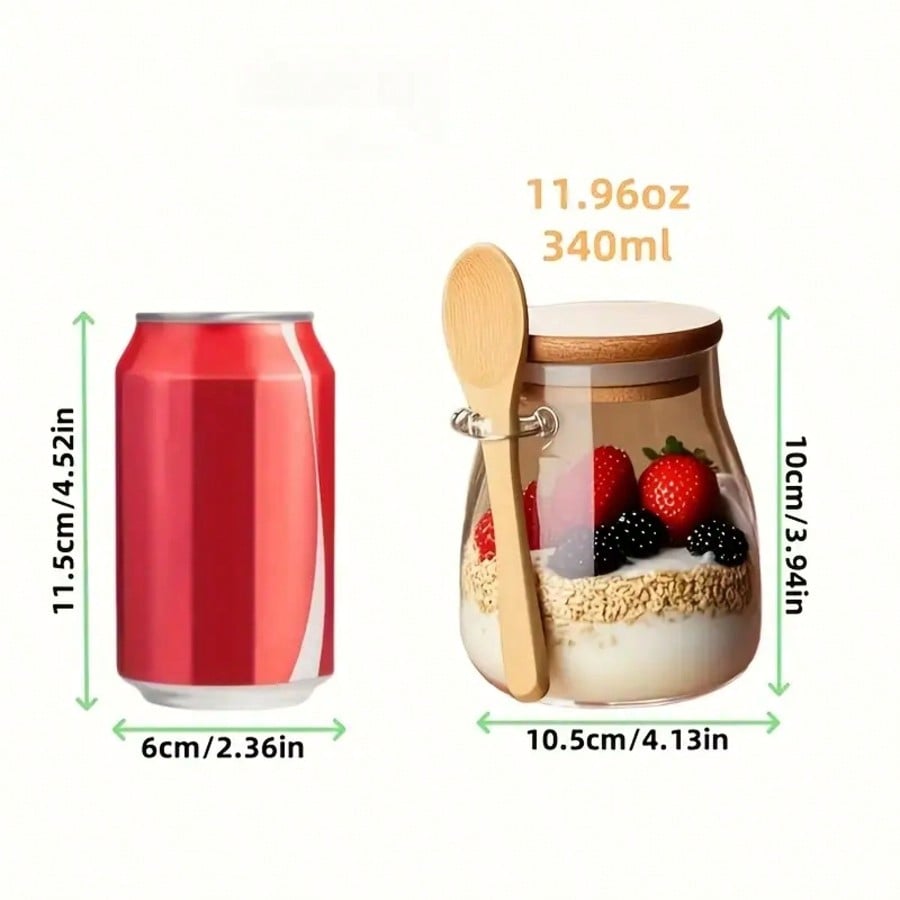4 عبوات لحفظ الشوفان الليلي، أ - مراجعة Meal Prep Yogurt Parfait وسعره