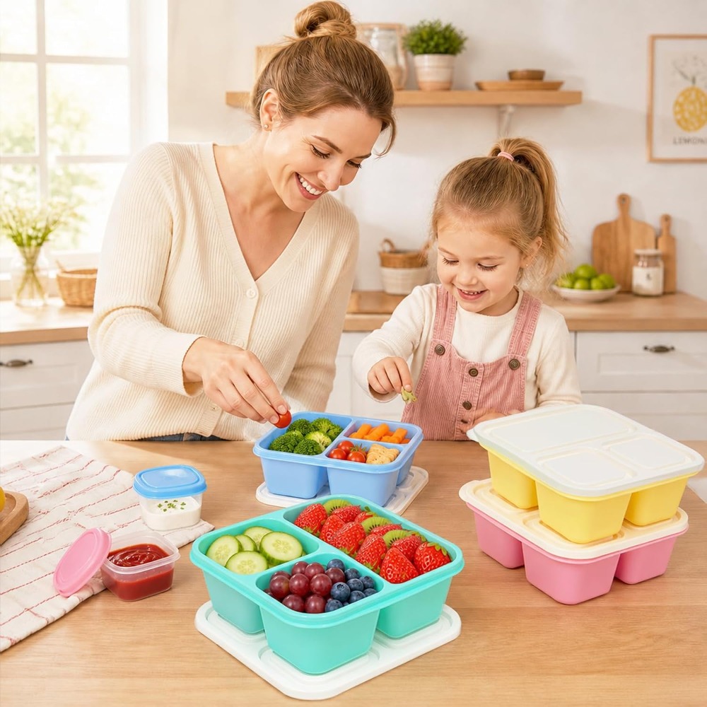 علبة طعام بنتو بثلاثة أقسام لل - مراجعة Meal Prep Healthy وسعره