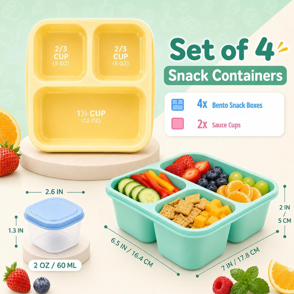 علبة طعام بنتو بثلاثة أقسام لل - مراجعة Meal Prep Healthy وسعره