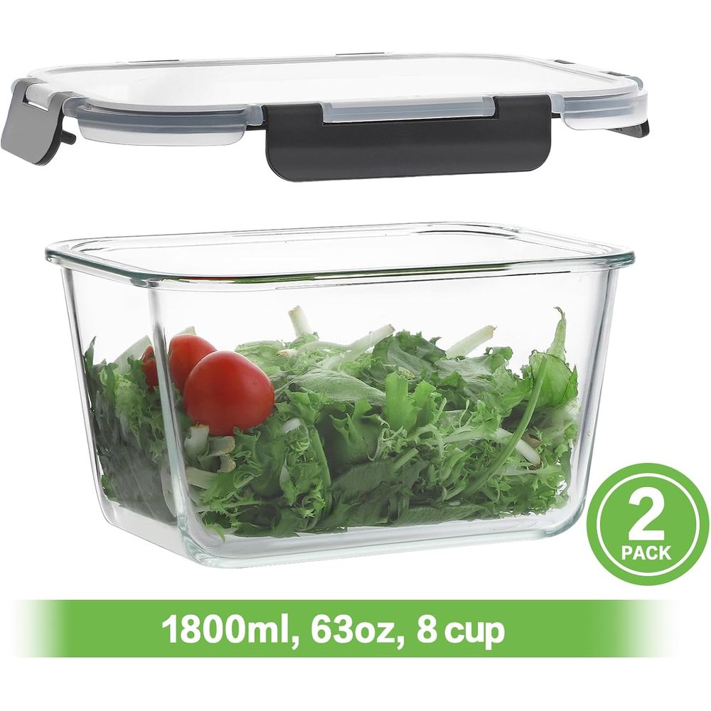 مجموعة من 4 حاويات زجاجية لتخز - مراجعة Meal Prep Glass وسعره
