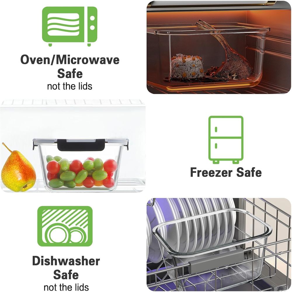 مجموعة من 4 حاويات زجاجية لتخز - مراجعة Meal Prep Glass وسعره