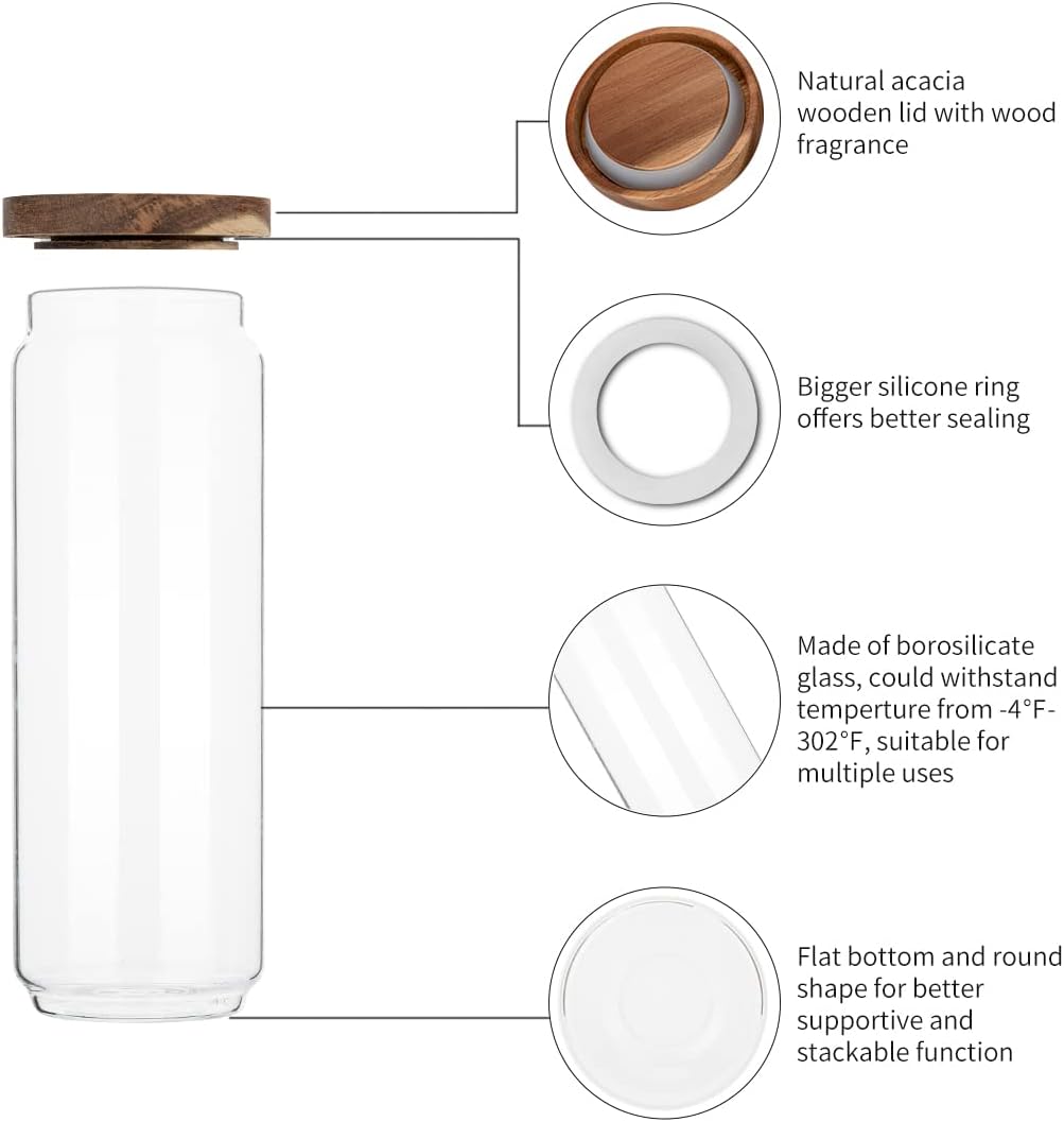 4 عبوات زجاجية سعة 34 أونصة مع - مراجعة Meal Prep Glass Containers With Lids وسعره
