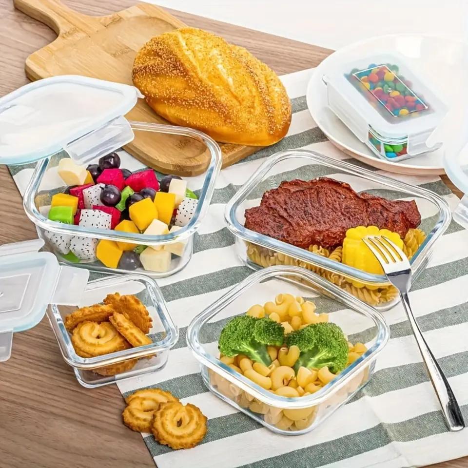 8 قطع من حاويات تخزين الطعام ا - مراجعة Meal Prep Glass Containers With Lids وسعره